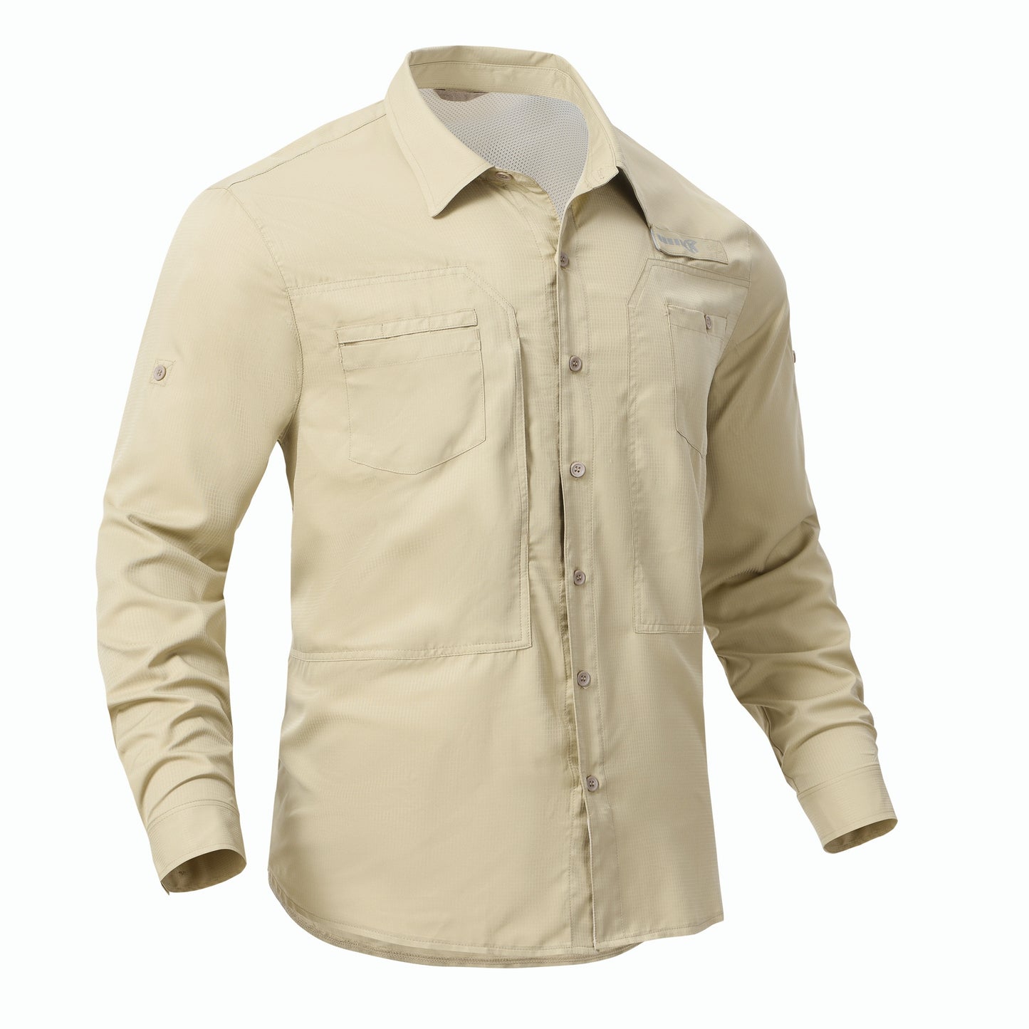 Men's Summer Long Sleeve Fishing Shirts UPF 50+ Sun Protection Hiking