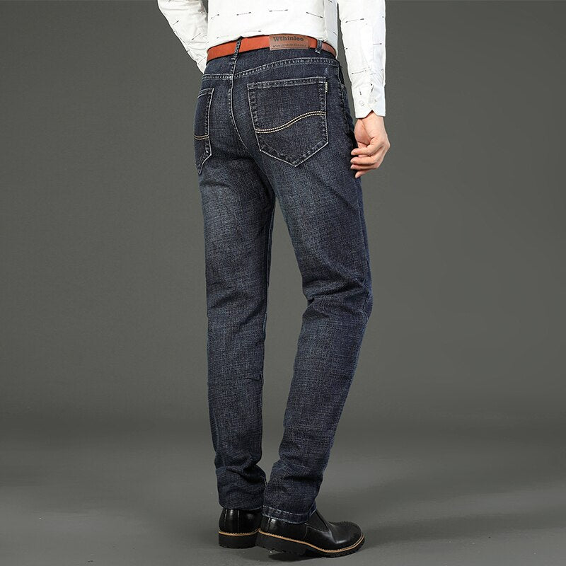New Business Men's Jeans Casual Straight Stretch Fashion Classic Blue