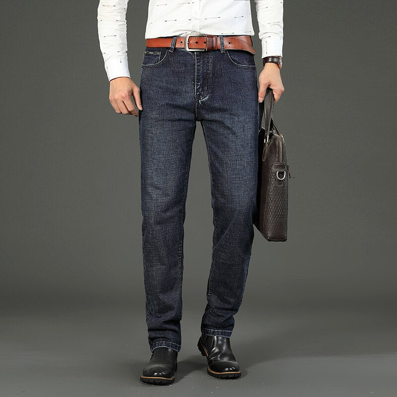 New Business Men's Jeans Casual Straight Stretch Fashion Classic Blue