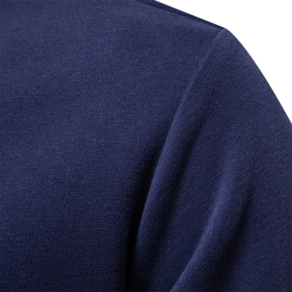 2023 New Autumn Fashion Design Polo Neck Sweatshirts for Men Casual