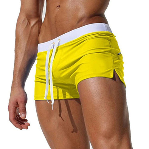 Men's Swimsuit 10 Color Back Pocket Design Quick-drying Beach Men's