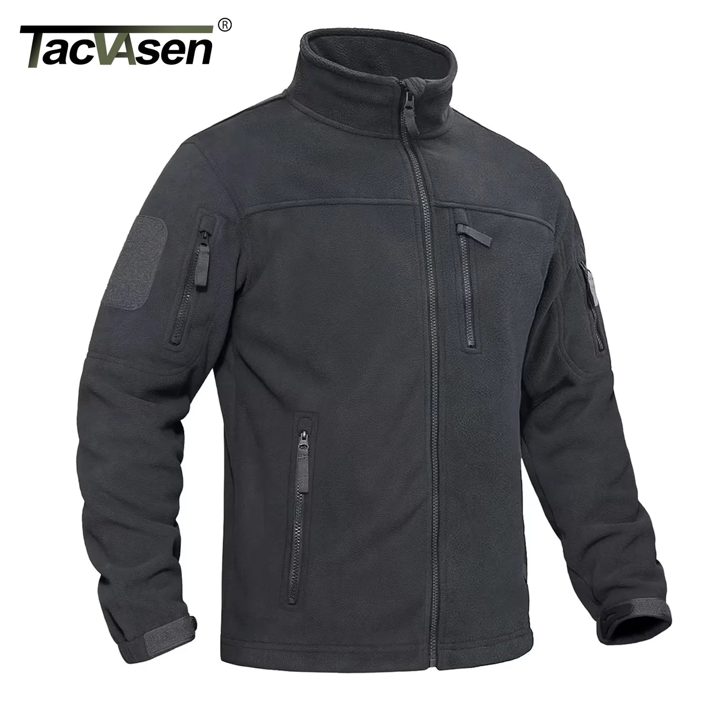 TACVASEN Men's Fleece Jacket Soft Warmth Windproof Full Zip Up Coat