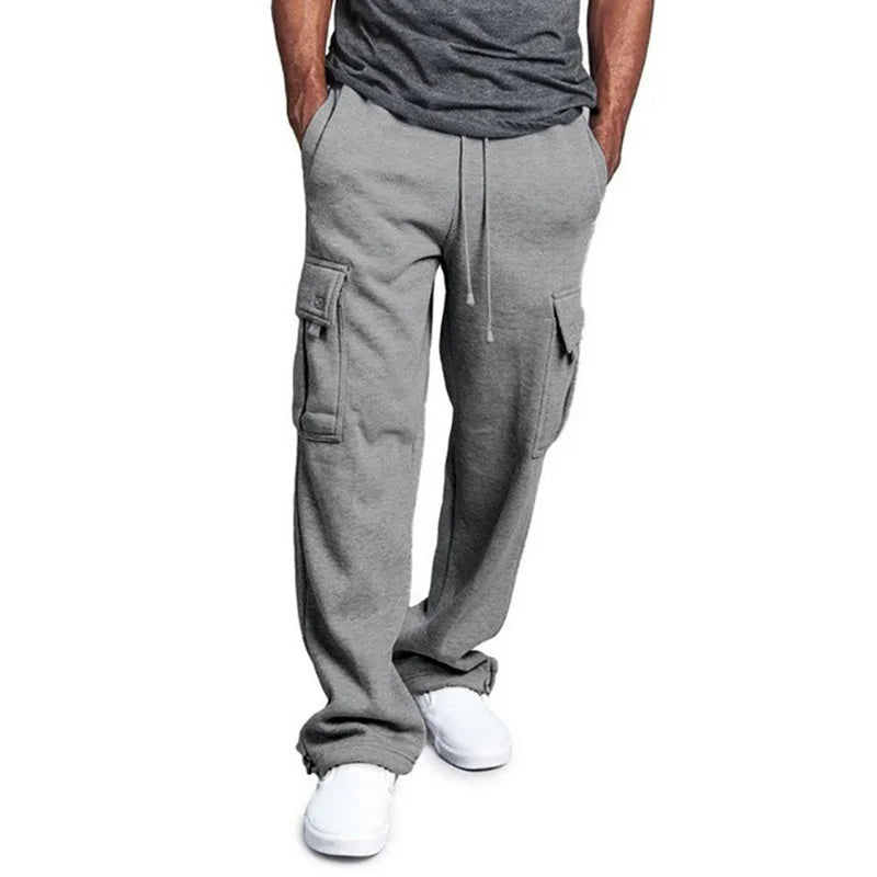 Men's  Cargo Pants Loose Drawstring Sweatpants with Pockets Sports