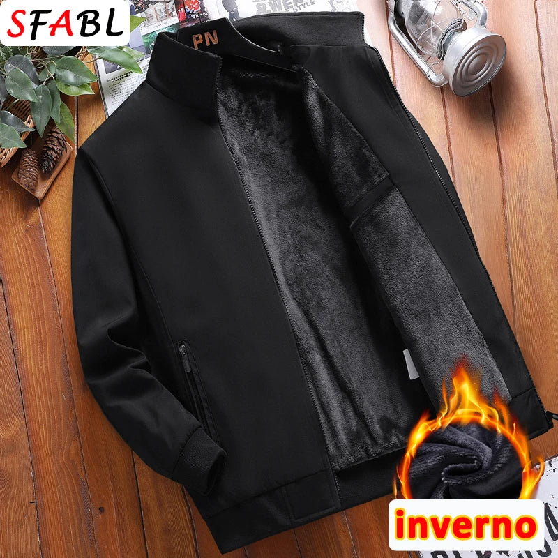 Thick Warm Autumn Winter Jackets for Men Business Office Dress Coat