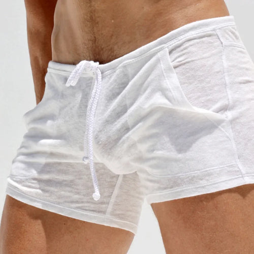Men's Lightweight Bamboo Knit Home Shorts Summer Comfortable Lounge