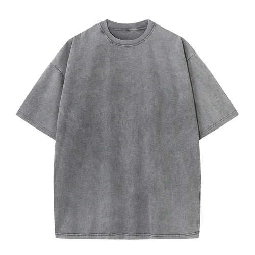 Men's Summer T-shirt 230G Heavy Cotton Vintage Washed T-Shirts