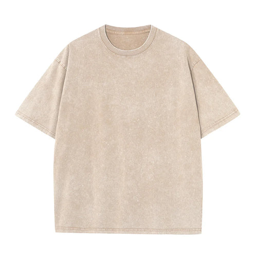 Men's Summer T-shirt 230G Heavy Cotton Vintage Washed T-Shirts