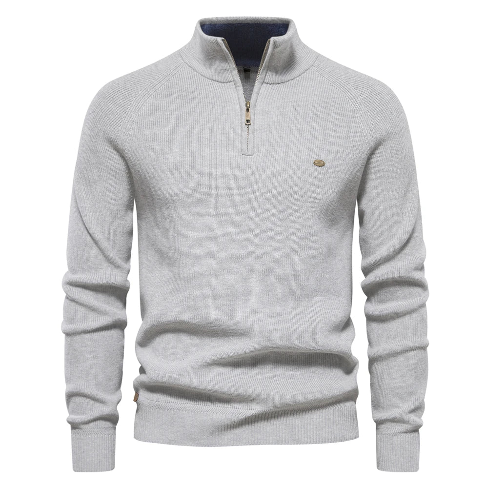 2023 New Autumn Cotton Zipper Cardigans for Men Fashion Casual Social