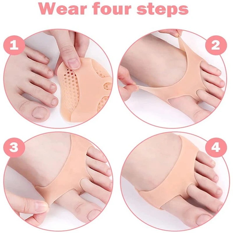 Silicone Heel Protectors Metatarsal Pads Forefoot Gel Heel Pad Plantar