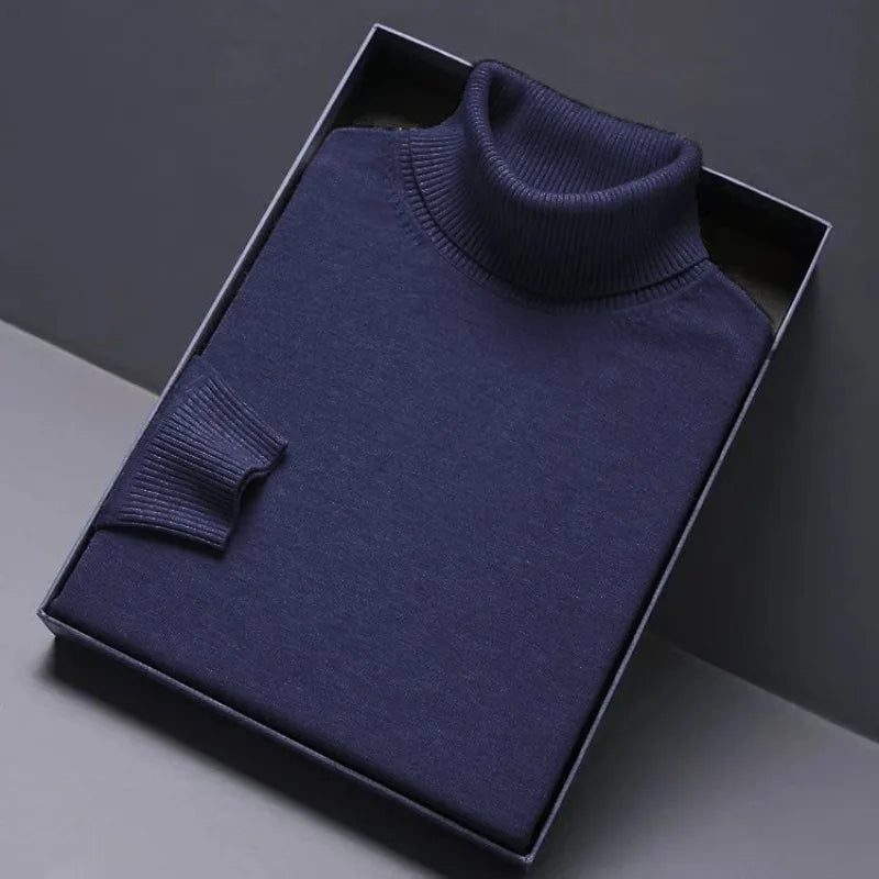 Animal Game Turtleneck Knitwear Luxury Men's Sweater Long Fit Pullover