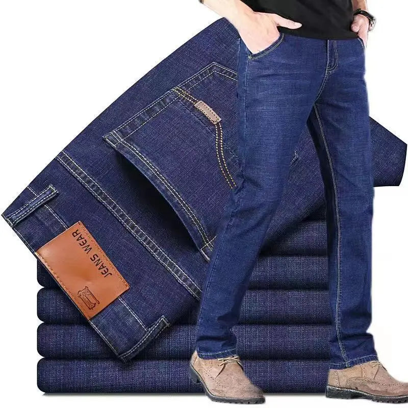 New Men Light Luxury Stretch Slim Fit Pants Comfortable Soft Business
