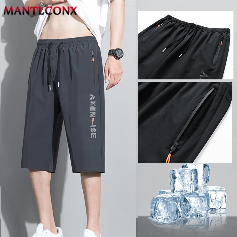 New Fashion Sports Shorts Men Elastic Waist Shorts Male Breathable