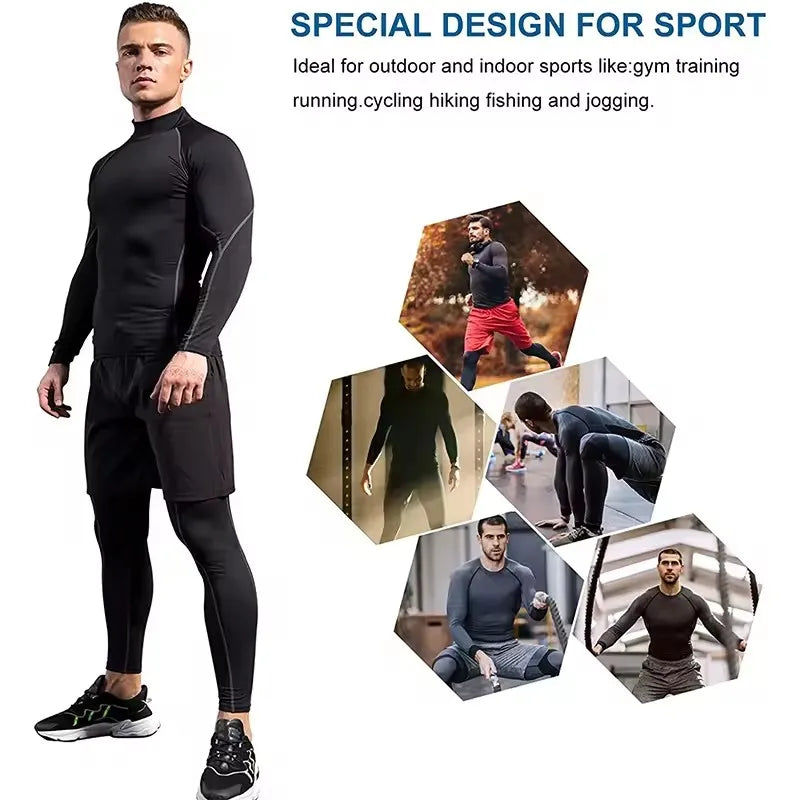 Men Compression Long Sleeve T Shirt Sportswear Male Skinny Tshirt