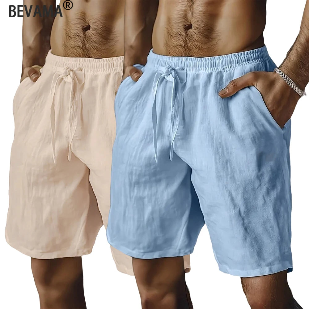 Summer New Men's Breathable Shorts Hawaii Beach Short Pants Male Solid