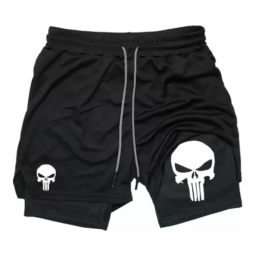 2-in-1 men's performance shorts, sports quick drying shorts with phone