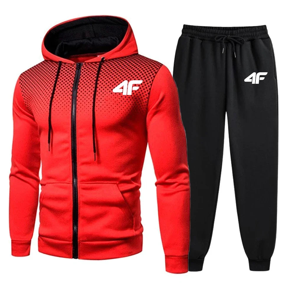 Men's Tracksuit Hooded Casual Hot Sale Single Piece Zipper Sweatshirt