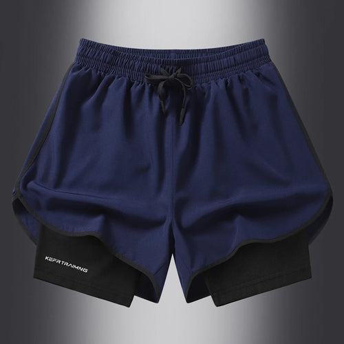 Fake two pieces of summer sports shorts, men's and women's quick