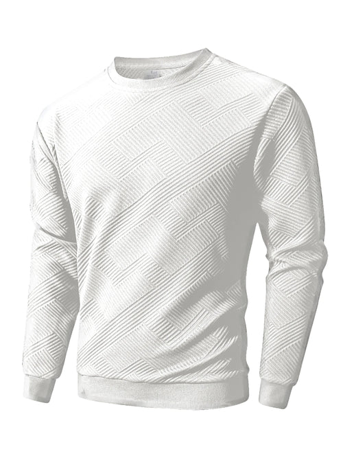 Men's Crew Neck Sweatshirts Spring Autumn Warm Basic Outdoor Pullover