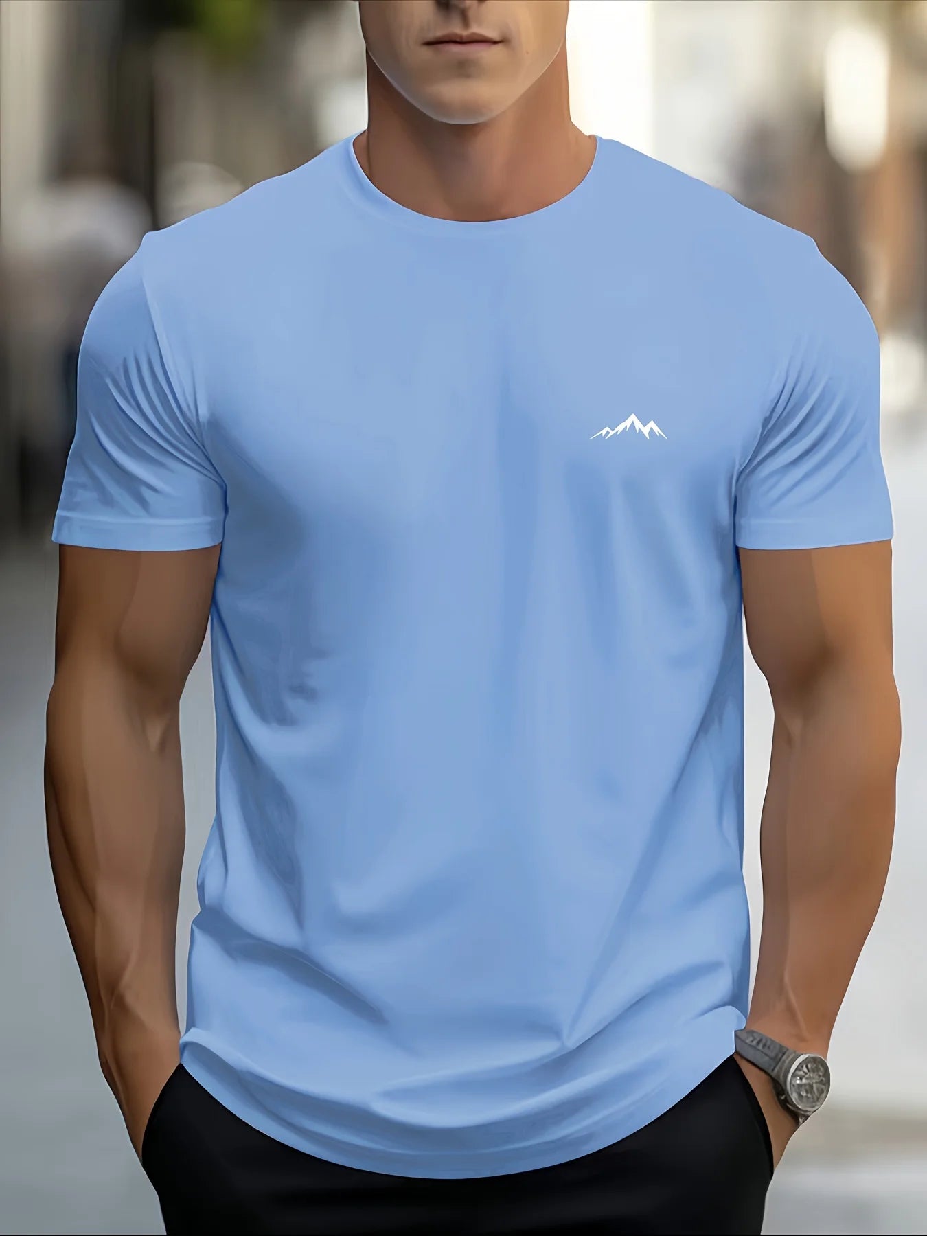 Men's summer 100% pure cotton fashionable casual sports loose mountain
