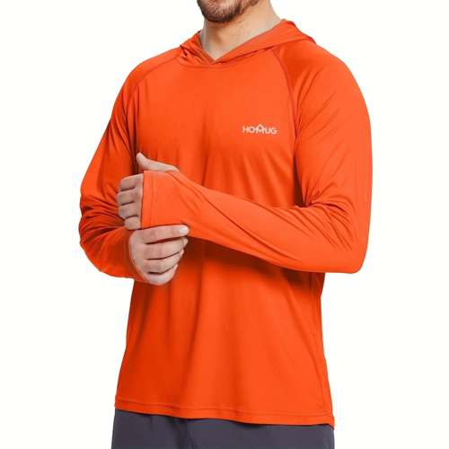 Men's UPF 50+ Sun Protection Hoodie T-Shirts Long Sleeve SPF/UV Quick