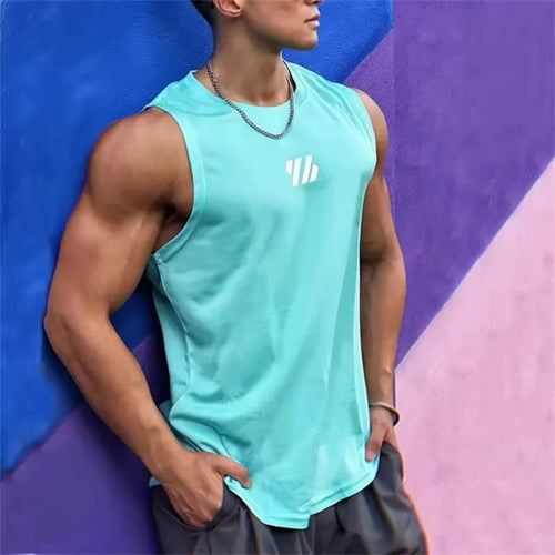 2025 newest Summer Gym Vest High Quality mesh Shirt Sleeveless