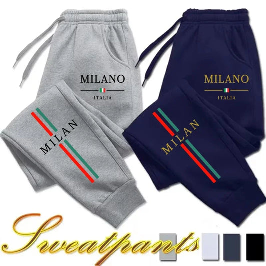 2025 Hot Sale Milan City Printed Jogger Pants Men Women Autumn Winter