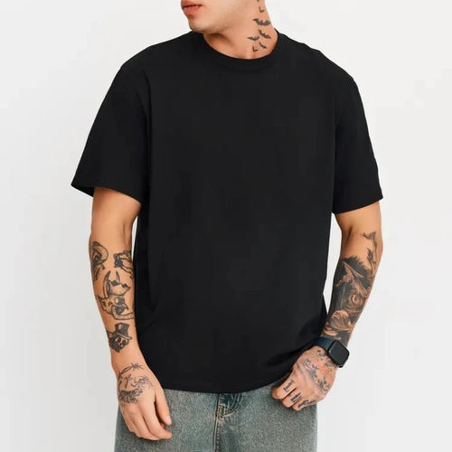 Solid color Men's t-shirts 2025 High quality Short sleeve tees Hip-Hop