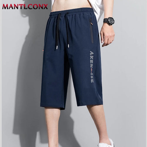 New Fashion Sports Shorts Men Elastic Waist Shorts Male Breathable