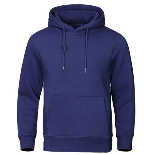 Autumn Winter Men Fleece Warm Mens Sweatshirt Casual Solid Color