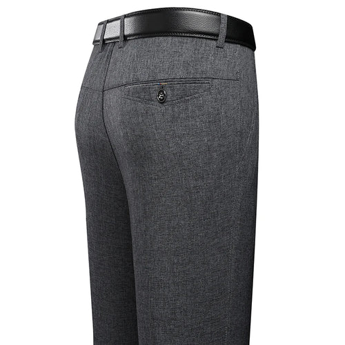 Mens Trousers Business Casual Pants Summer Autumn Dress Straight Pants