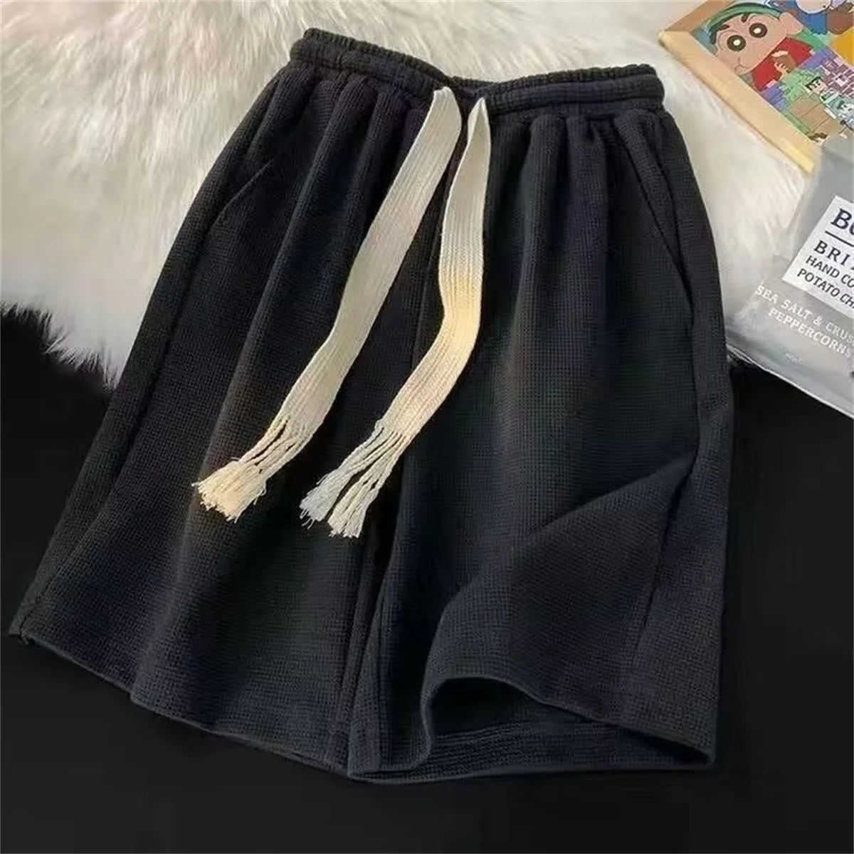 Solid Breathable Shorts Summer Men's Fashion Trendy Brand Lightweight