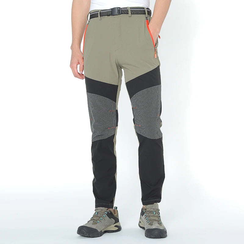 Men's mountaineering outdoor pants with four-sided elastic quick