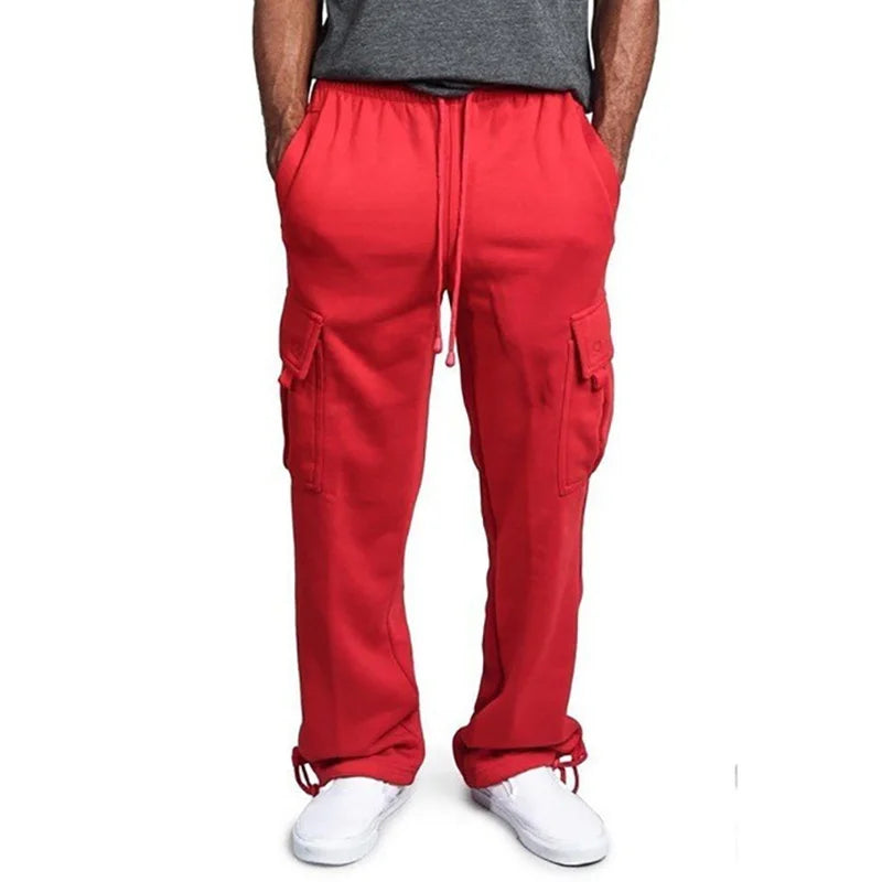Men's  Cargo Pants Loose Drawstring Sweatpants with Pockets Sports