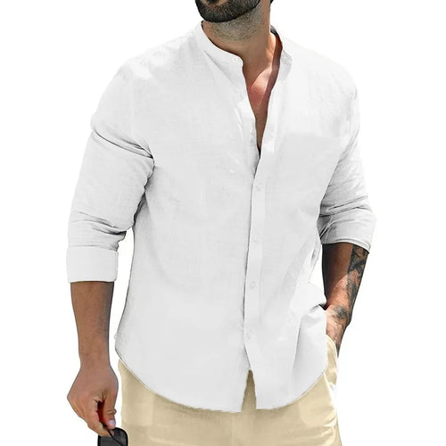 Autumn Mens Long Sleeve Shirts Cotton Business TShirts Men Breathable
