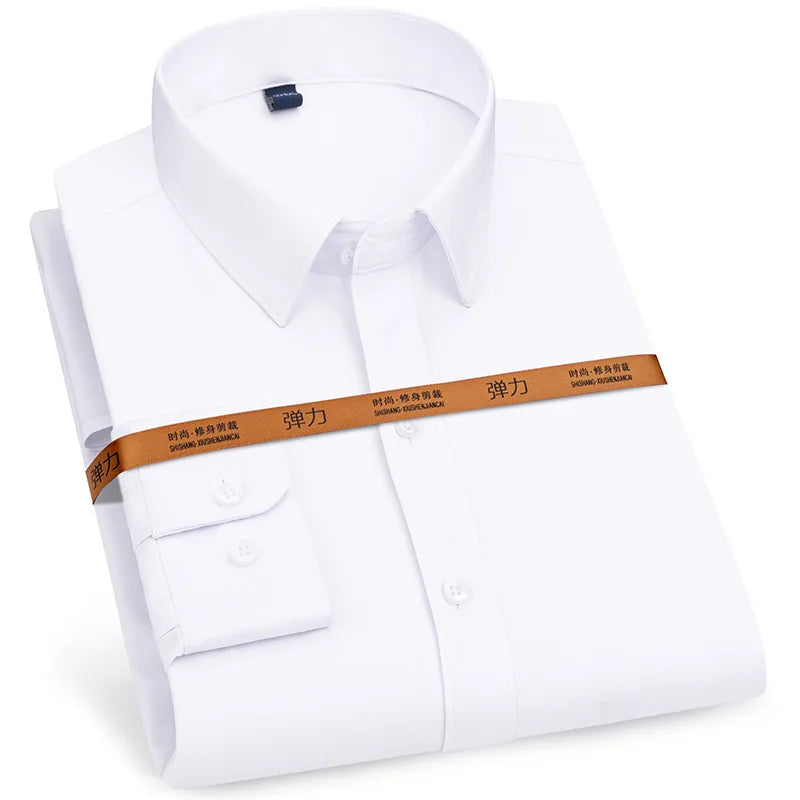 New men's dress shirt long sleeve thin free ironing business casual