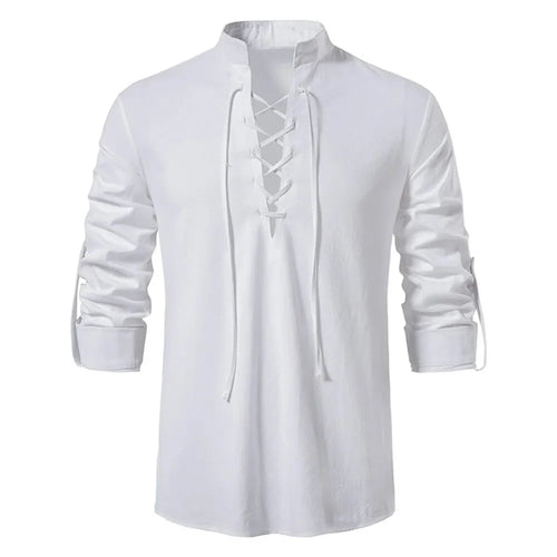 King Billion Men's Shirts Casual Men Cotton Linen Long Sleeve T-shirt