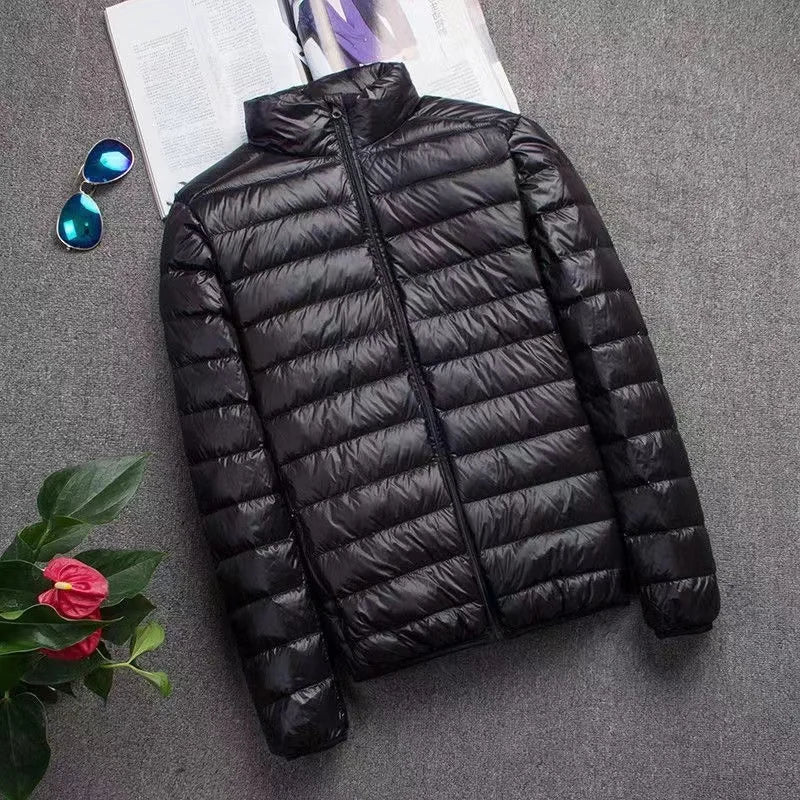 0-10℃ Men's Winter Jacket Ultra Light Duck Down Jackets Portable