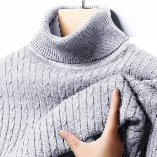 Animal Game Men's Long Sleeve Knit Cold Blouse Outdoor Turtleneck