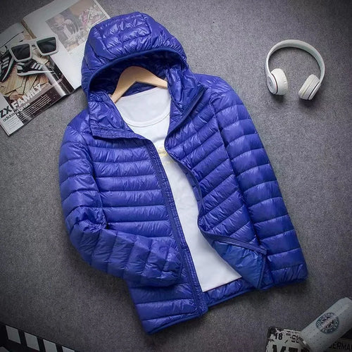 0-10℃ Men's Winter Jacket Ultra Light Duck Down Jackets Portable