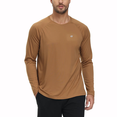 Men's Long Sleeve T-Shirt UPF 50+ Rash Guard Tee UV Sun Protection
