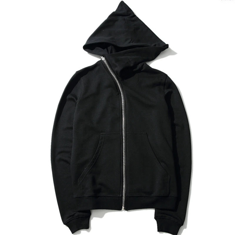 New Hoodies Men zipper Cardigan harajuku black sweatshirts hip hop