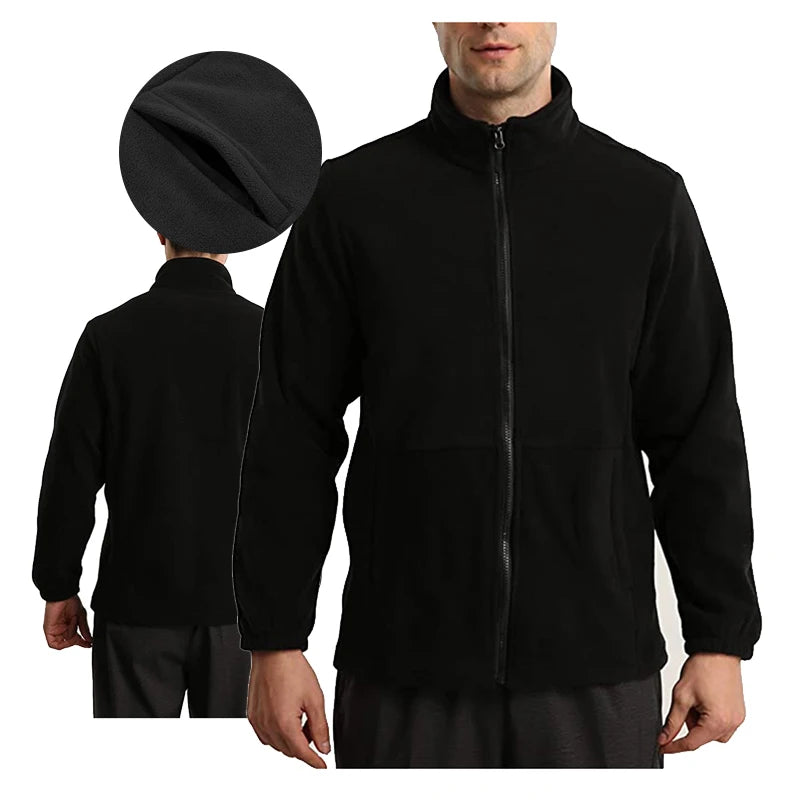 Soft Polar Fleece Jacket with Pockets Lightweight Outdoor Recreation