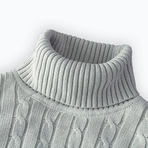 New Turtleneck Sweater Casual Men's Rollneck Knitted Sweater Keep Warm