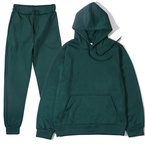Men's Sports Suits Fashion Tracksuit Women Hoodies + Pants Two Pieces