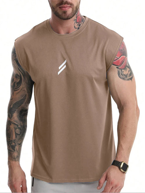 NEW Summer Fitness Sports Tank Top Men Breathable Loose Mesh Training