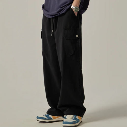 Men's Sweatpants 2025 Spring Autumn Vintage Japanese Wide Leg Straight