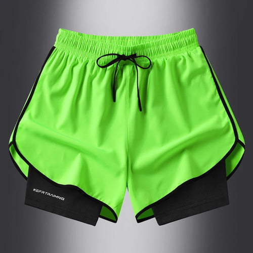 Fake two pieces of summer sports shorts, men's and women's quick