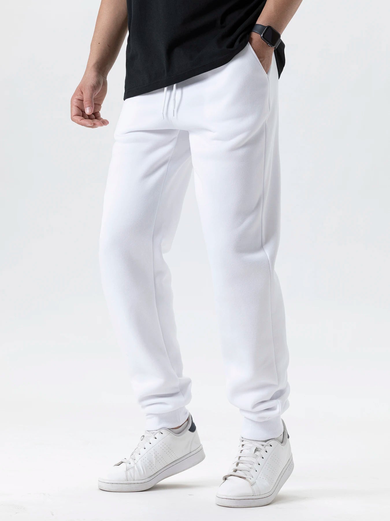 Mens Casual Pants Autumn Winter Fleece Sweatpants Men Joggers Elastic