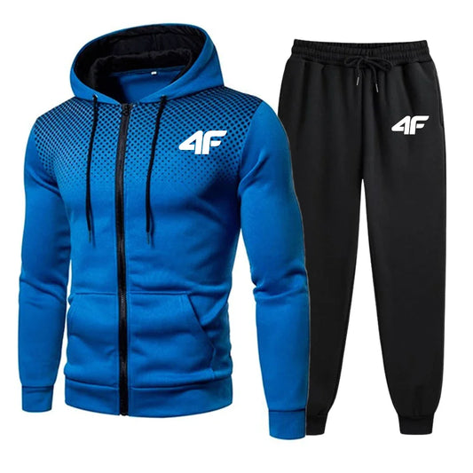 Men's Tracksuit Hooded Casual Hot Sale Single Piece Zipper Sweatshirt