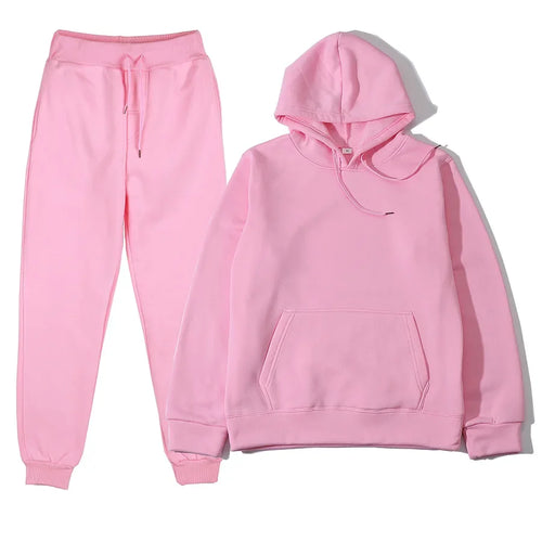 Men's Sports Suits Fashion Tracksuit Women Hoodies + Pants Two Pieces
